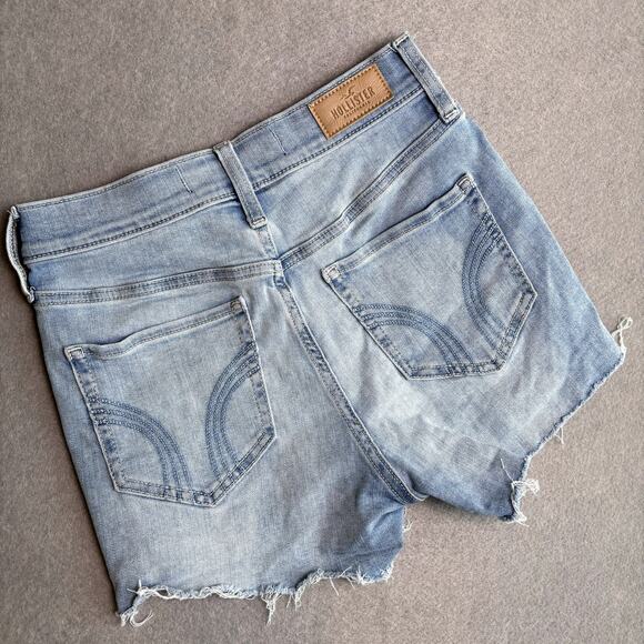 Hollister Cutoff Distressed High Rise Summer 3" Shorts Denim Size 3 - Picture 6 of 6